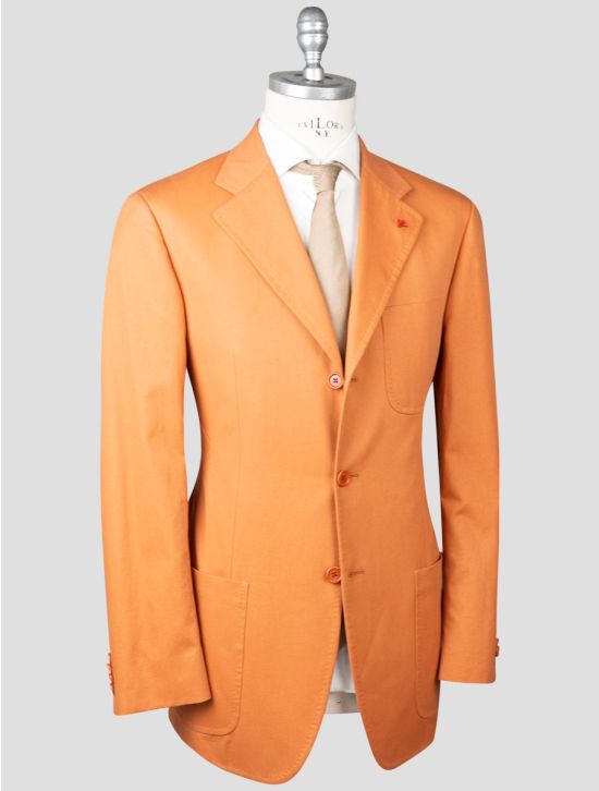 Isaia Isaia Orange Cotton Suit Orange