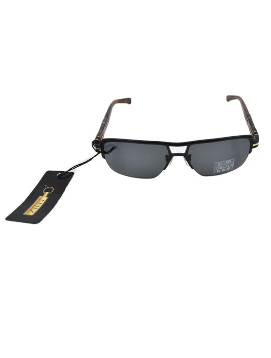 Zilli ZILLI Black Titanium Acetate Sunglasses Black 000