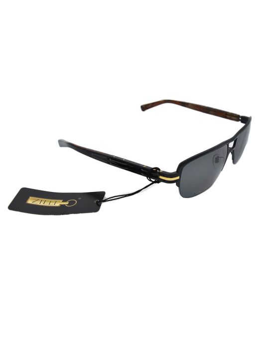 Zilli ZILLI Black Titanium Acetate Sunglasses Black 001