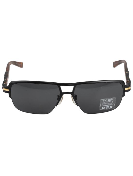 Zilli Zilli Black Titanium Acetate Sunglasses Black 000