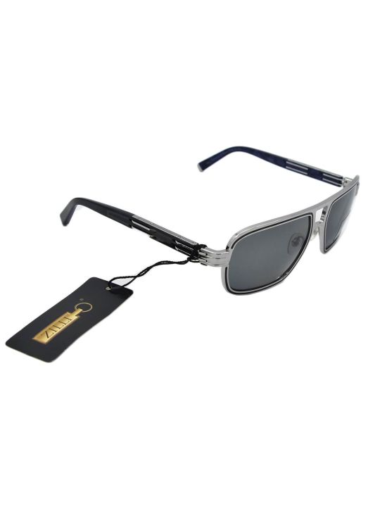 Zilli ZILLI Silver Titanium Acetate Sunglasses Silver 001