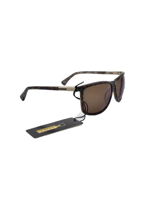 Zilli ZILLI Brown Titanium Acetate Sunglasses Brown 001