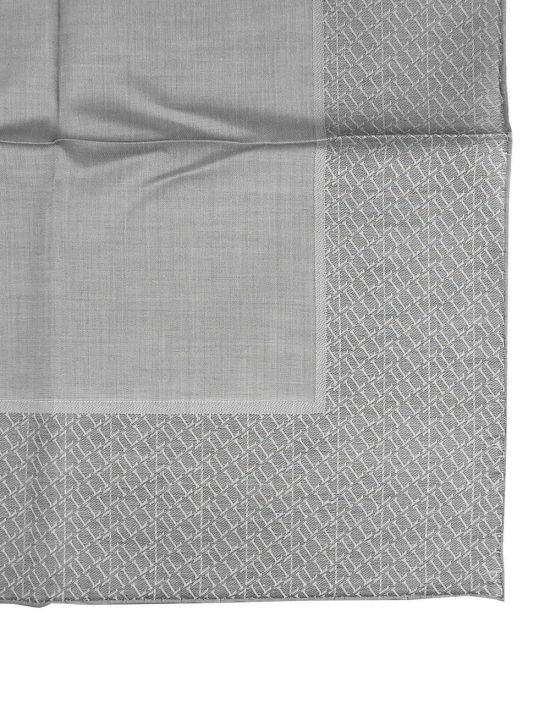 Zilli Zilli Gray Cotton Pocket Square Gray 001