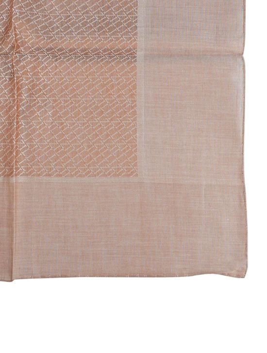 Zilli Zilli Brown Cotton Pocket Square Brown 001