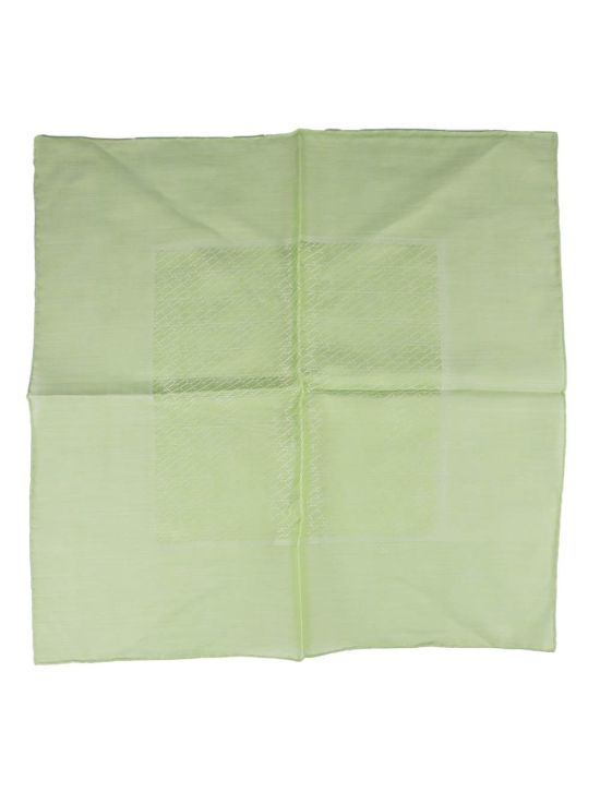 Zilli Zilli Green Cotton Pocket Square Green 000