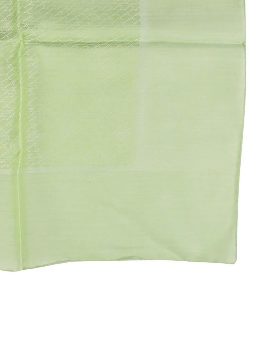 Zilli Zilli Green Cotton Pocket Square Green 001