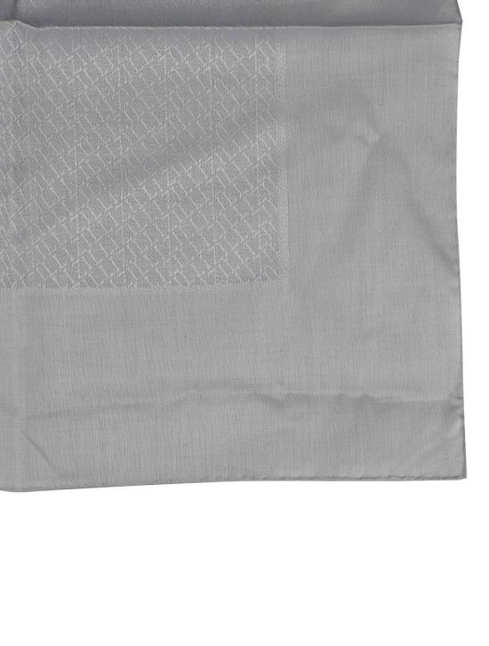 Zilli Zilli Gray Cotton Pocket Square Gray 001