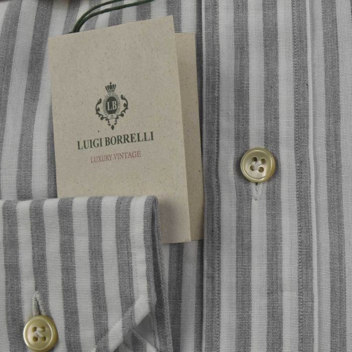 Luigi Borrelli Light Gray Shirt - 15.75 US / 40 EU