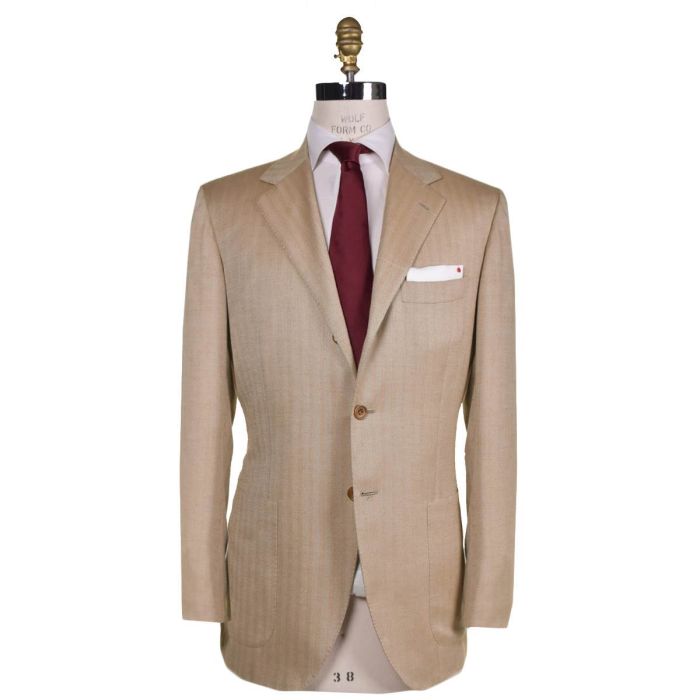 KITON Beige Vicuna Cashmere Silk Blazer | IsuiT