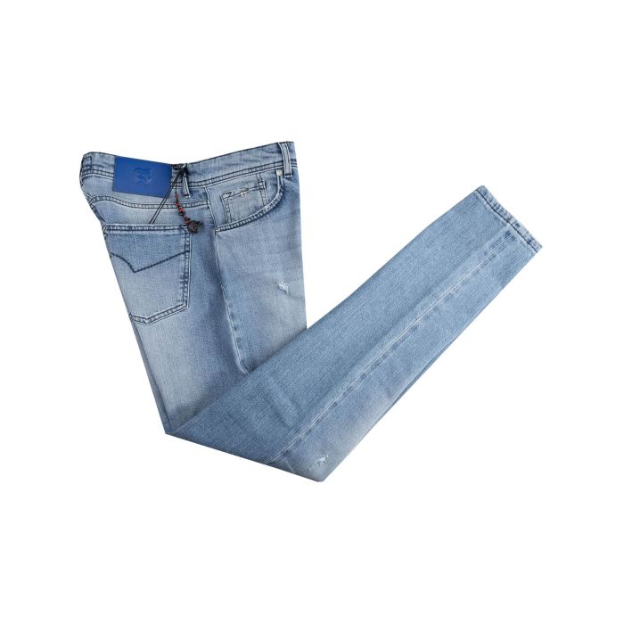 Marco Pescarolo Light Blue Cotton Ea Jeans | IsuiT