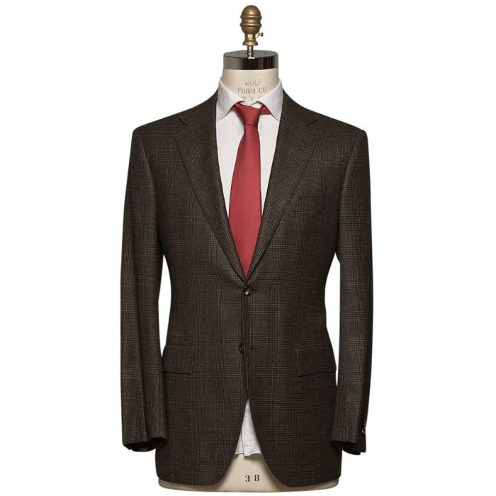KITON Brown Cashmere Silk Linen Suit main product photo