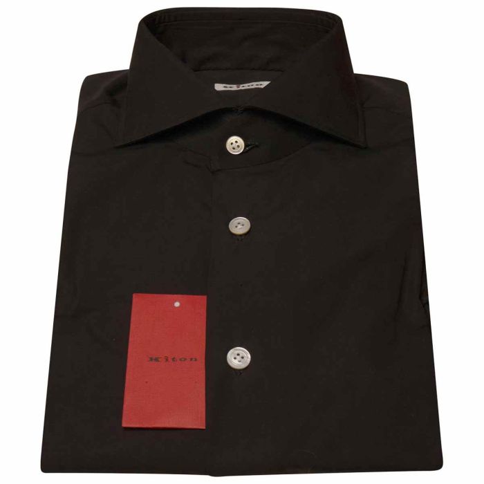KITON Black Cotton Shirt main product photo
