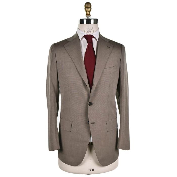 CESARE ATTOLINI Light Brown Cotton Suit | IsuiT