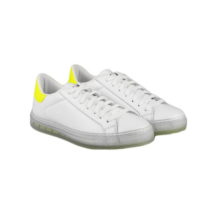 Kiton White Yellow Leather Sneakers Special Edition IsuiT