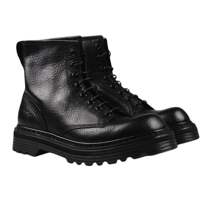 Premiata Black Leather Boots | IsuiT