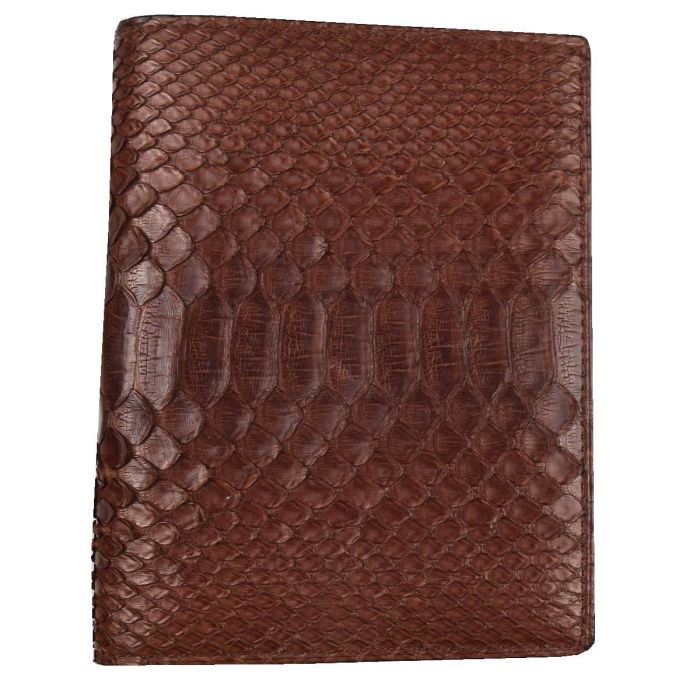 Zilli Brown Leather Snake Wallet 