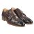 Kiton KITON Brown Leather Crocodile Dress Shoes Brown 000