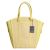 Kiton Kiton Yellow Leather Canvas Bag Yellow 001