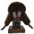 Zilli Zilli Brown Leather Suede Beaver Fur Orso Chapka Brown 000