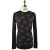 KNT KNT KITON Black Burgundy Cashmere Wool Cotton Crewneck Sweater Black/Burgundy 000