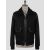 Isaia Isaia Black Leather Sheepskin Coat Black 000