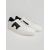 Santoni Santoni White Black Leather Sneakers White / Black 000