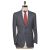Kiton KITON Gray Red Wool 14 Micron Suit Gray/Red 000