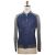 Kiton KITON Gray Blue Leather Cotton Coat Gray/Blue 000