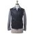 Kiton KITON Black Gray Leather Lambskin Cashmere Coat Black/Gray 000