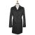 Kiton KITON Black Cashmere Reverse Overcoat Black 000