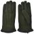 Kiton KITON Green Leather Calfskin Cashmere Gloves Green 000