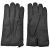 Kiton KITON Black Leather Deerskin Fur Lapin Gloves Black 000
