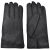 Kiton KITON Black Leather Deerskin Fur Gloves Black 000