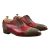 Kiton KITON Red Gray Leather Dress Shoes Red/Gray 000
