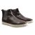 Kiton KITON Brown Gray Leather Cotton Boots Shoes Brown/Gray 000