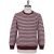 Kiton Kiton Burgundy White Cashmere Sweater Crewneck Burgundy / White 000