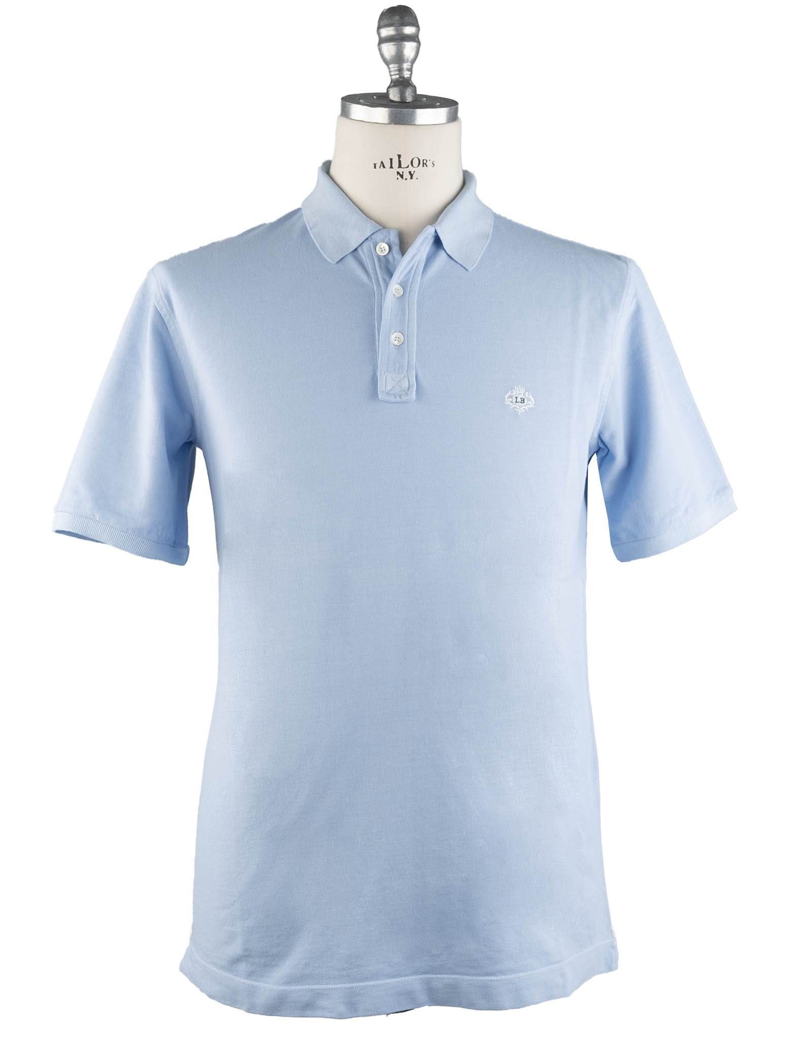 Luigi Borrelli Light Blue Cotton Polo