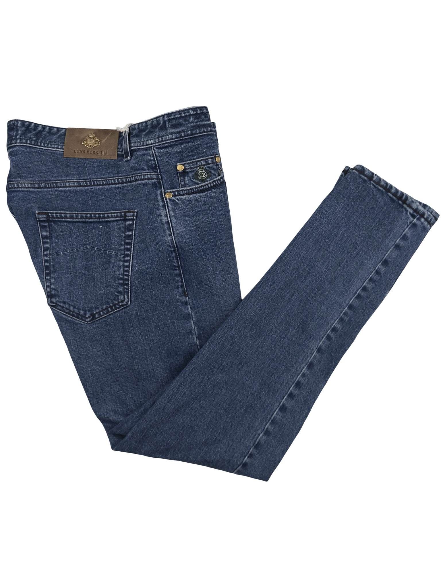 Luigi Borrelli Blue Cotton Jeans Royal Collection | IsuiT