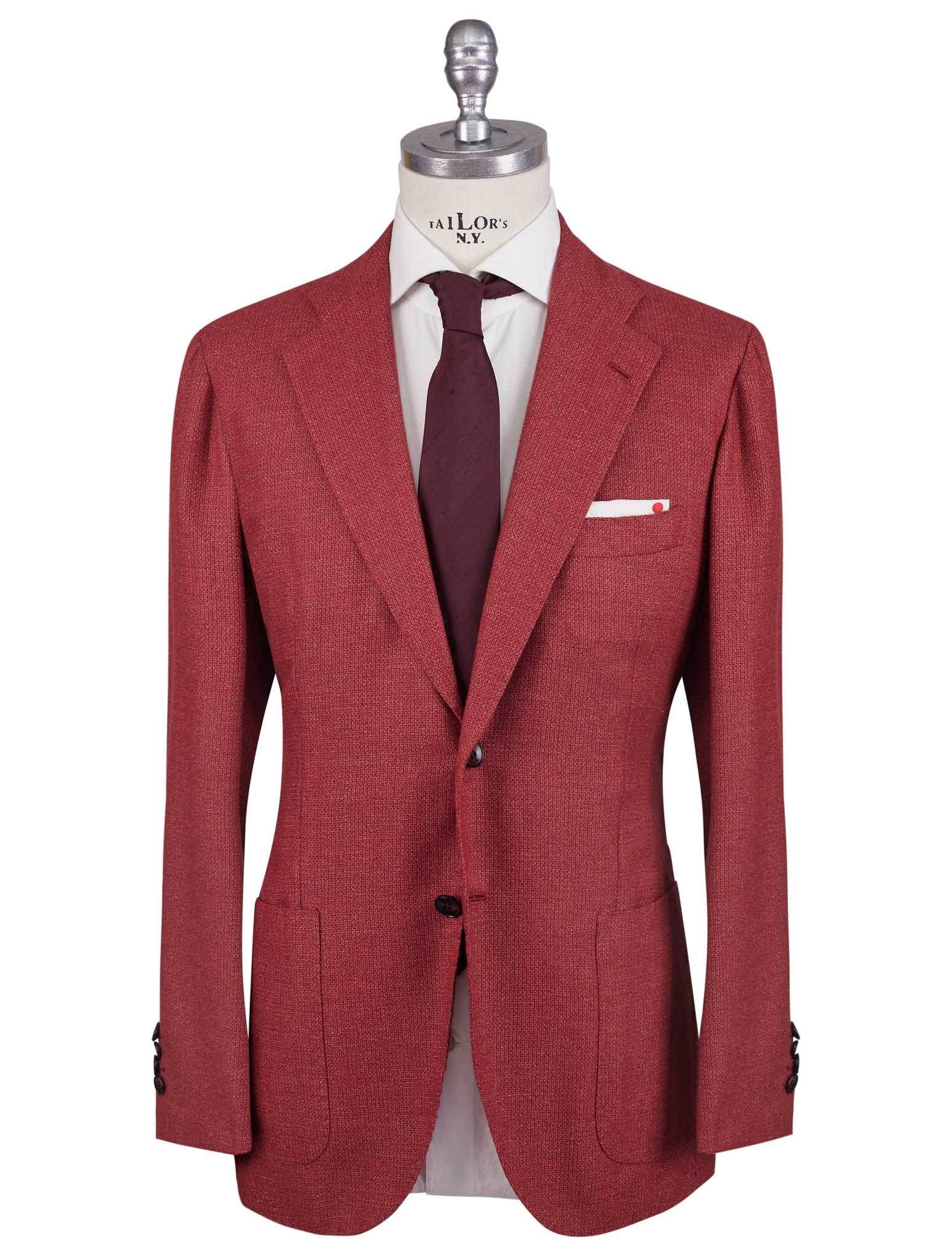 Kiton Red Cashmere Blazer