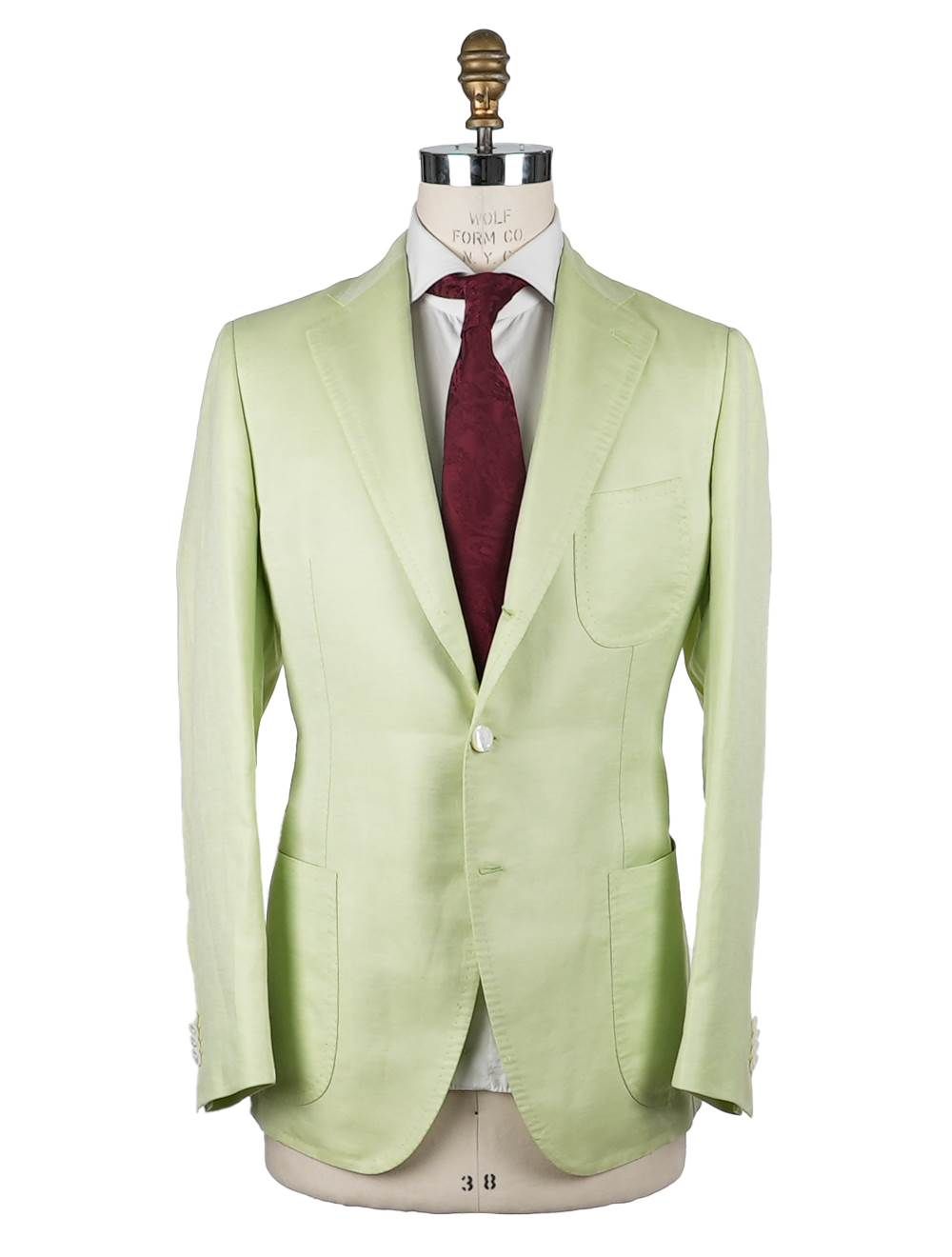 Cesare Attolini Light Green Linen Cotton Blazer