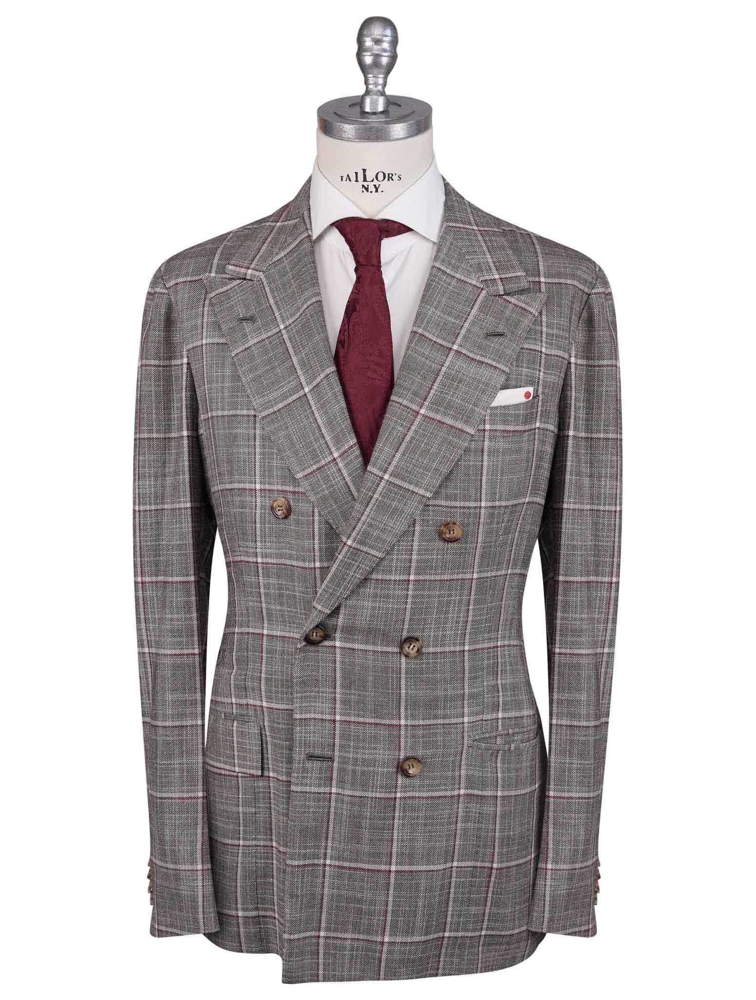 Kiton Multicolor Cashmere Silk Double Breasted Suit | IsuiT