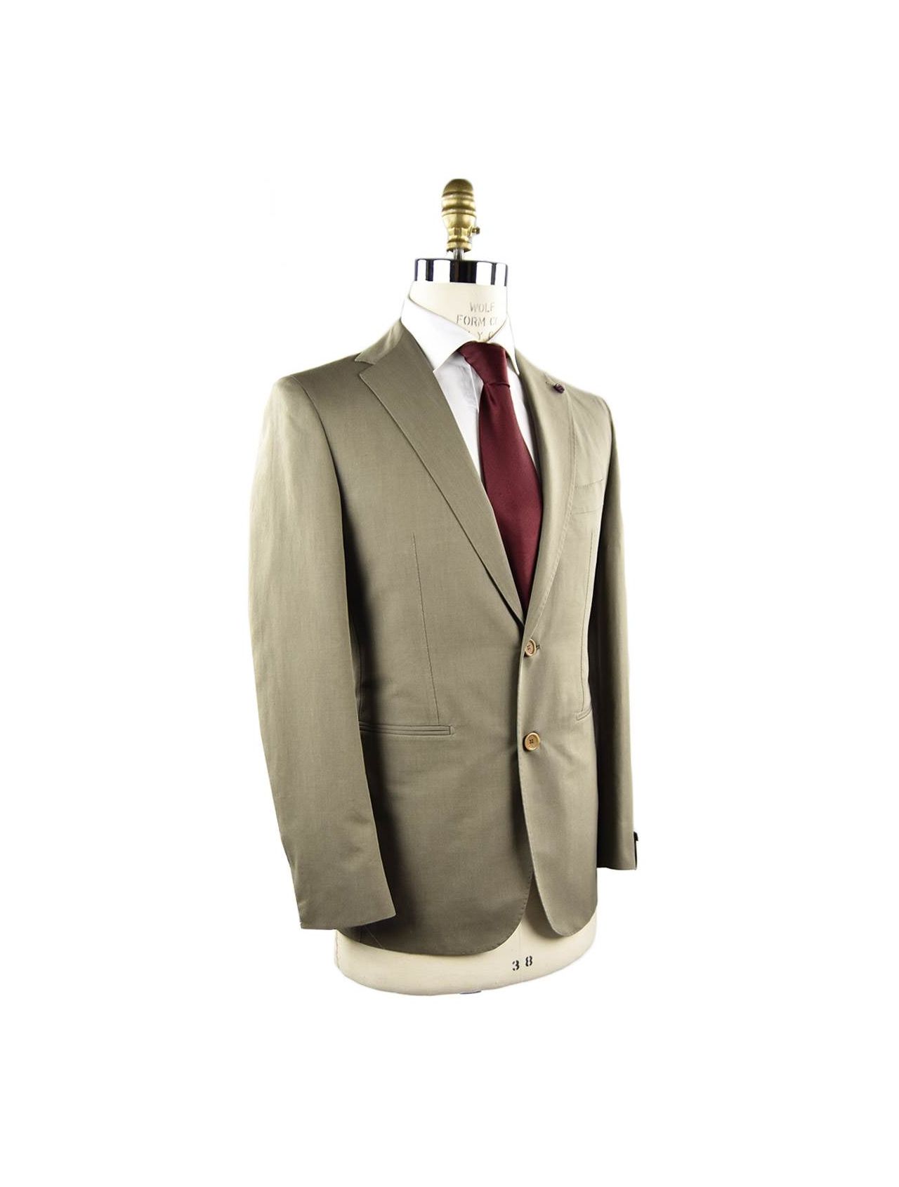 Sartoria Partenopea Italy 40R 50 Tan Beige Wool Silk Men's Blazer Sportcoat