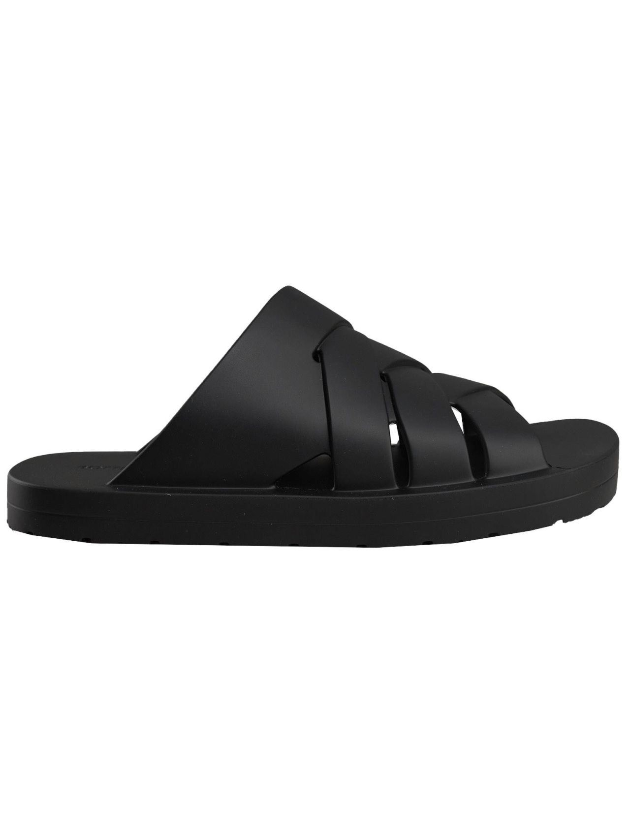 Black discount plastic sandals