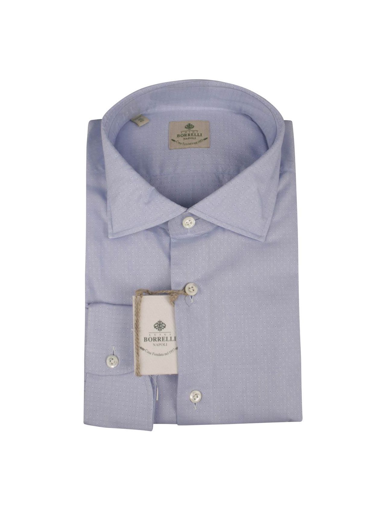 LUIGI BORRELLI Light Blue Cotton Shirt main product photo