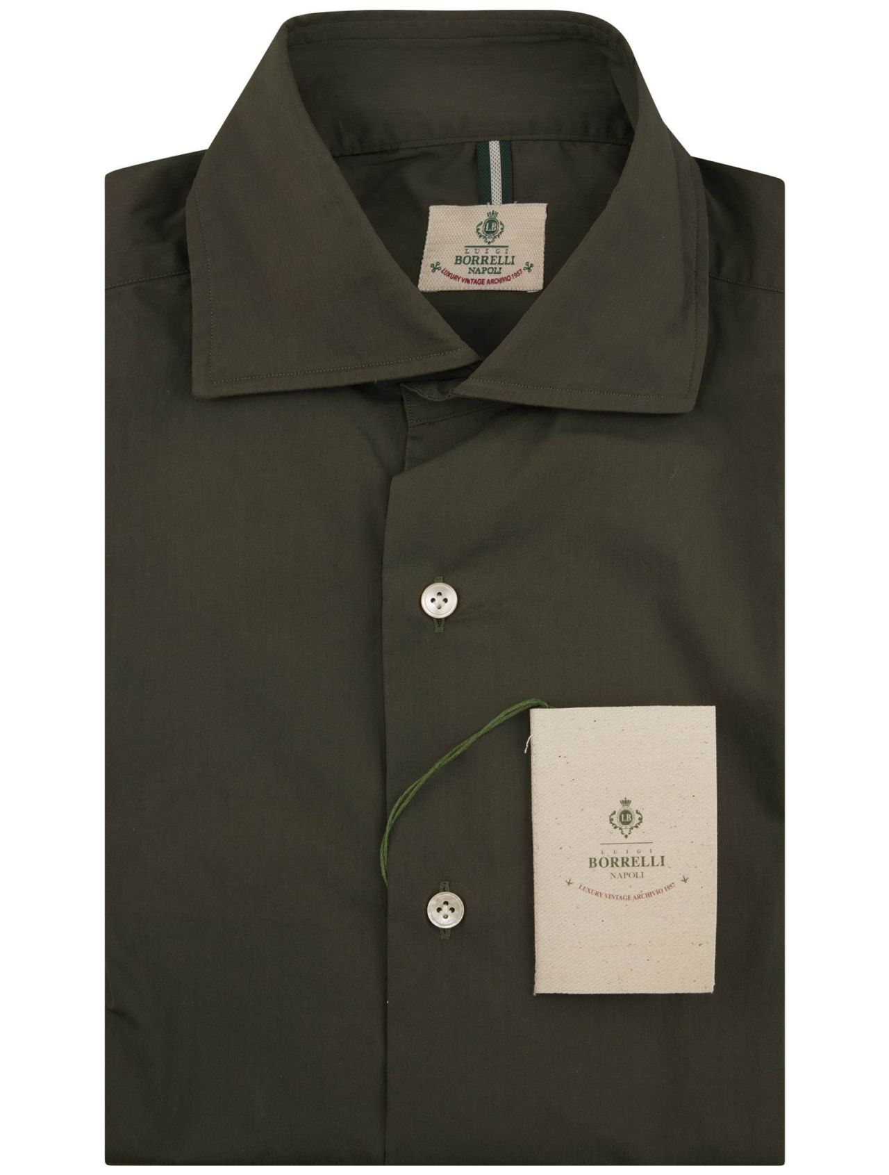 Luigi Borrelli Green Cotton Ea Shirt