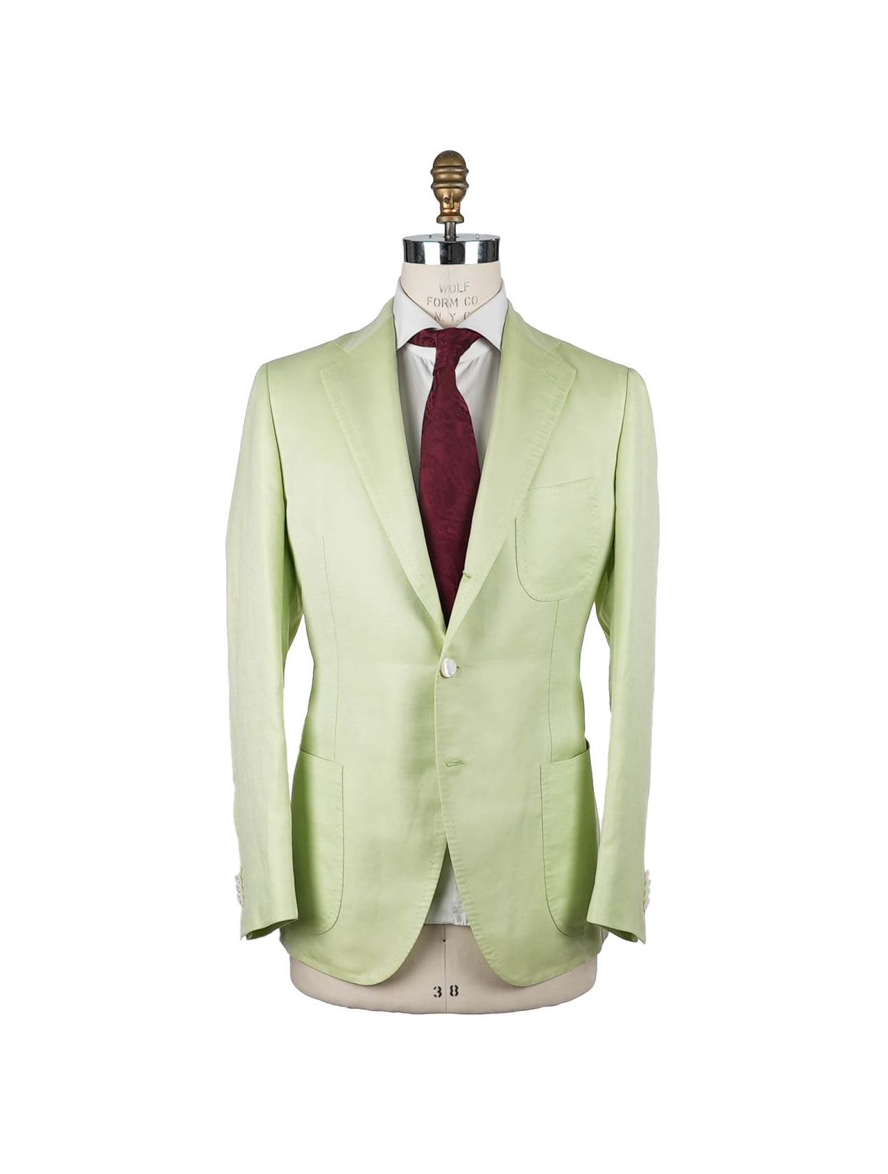 Cesare Attolini Light Green Linen Cotton Blazer