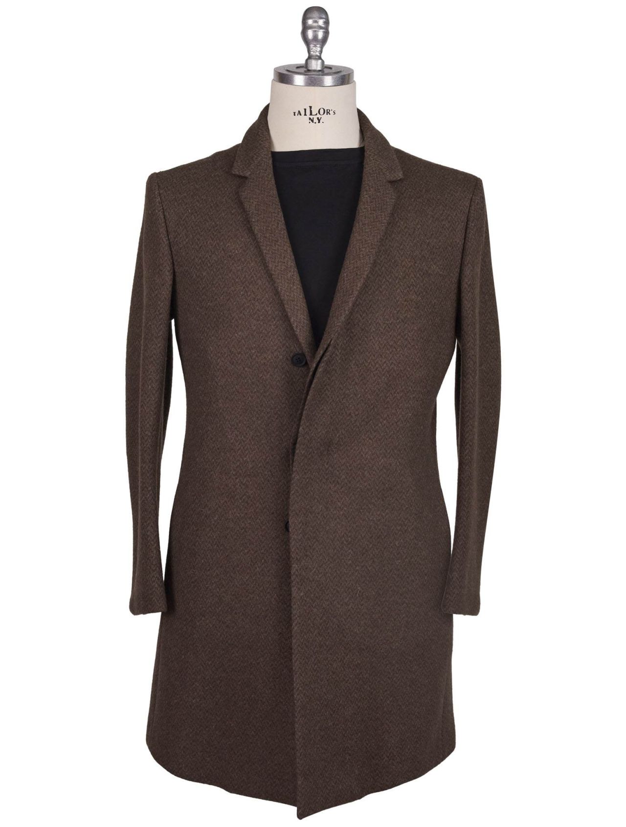 Kiton Knt Brown Wool PA Overcoat | IsuiT