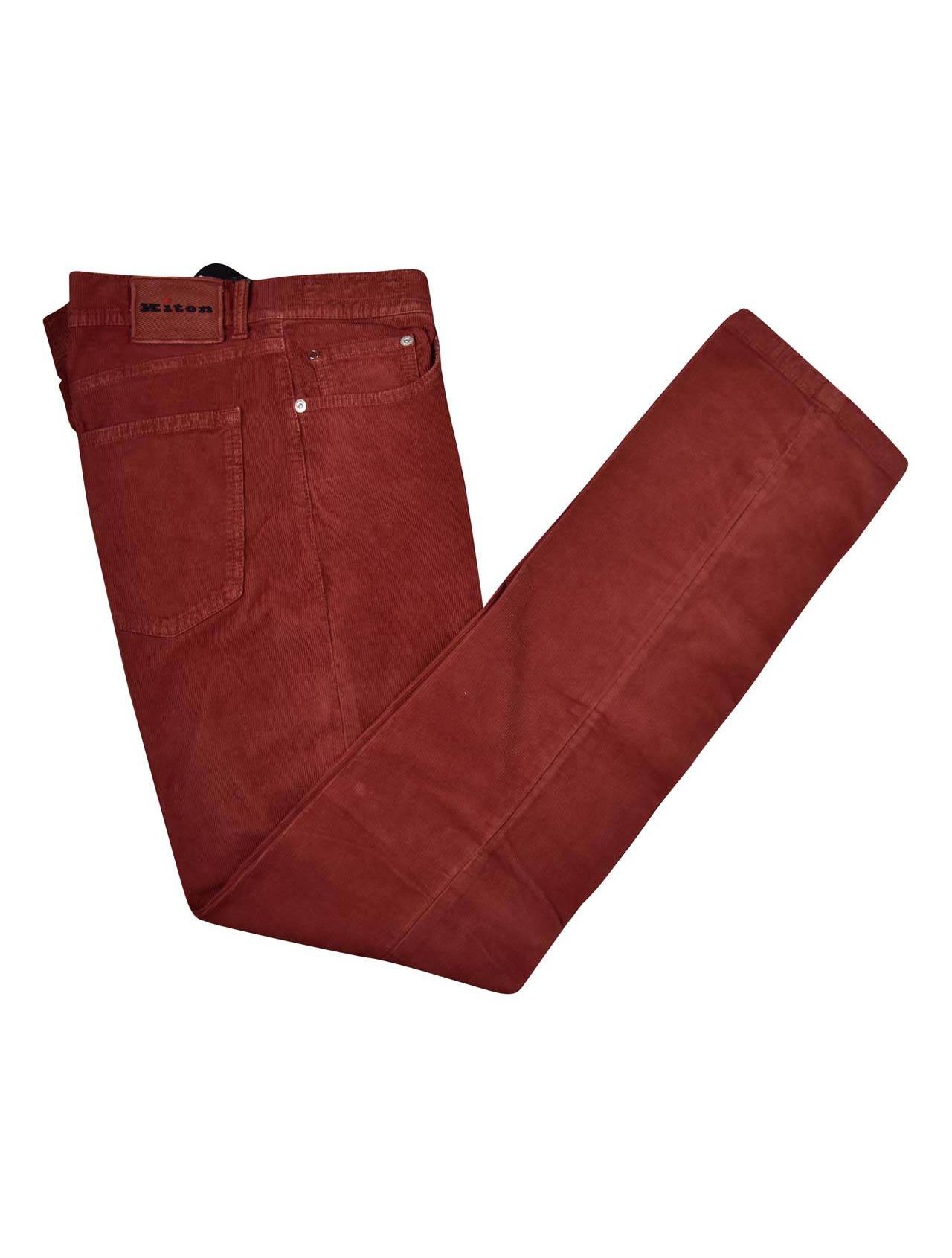Red Cotton Denim Green Cast Raw Jeans | Drop