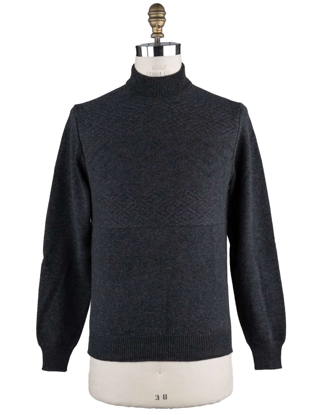 Cesare Attolini Grey Wool Cashmere Sweater Half Neck | IsuiT