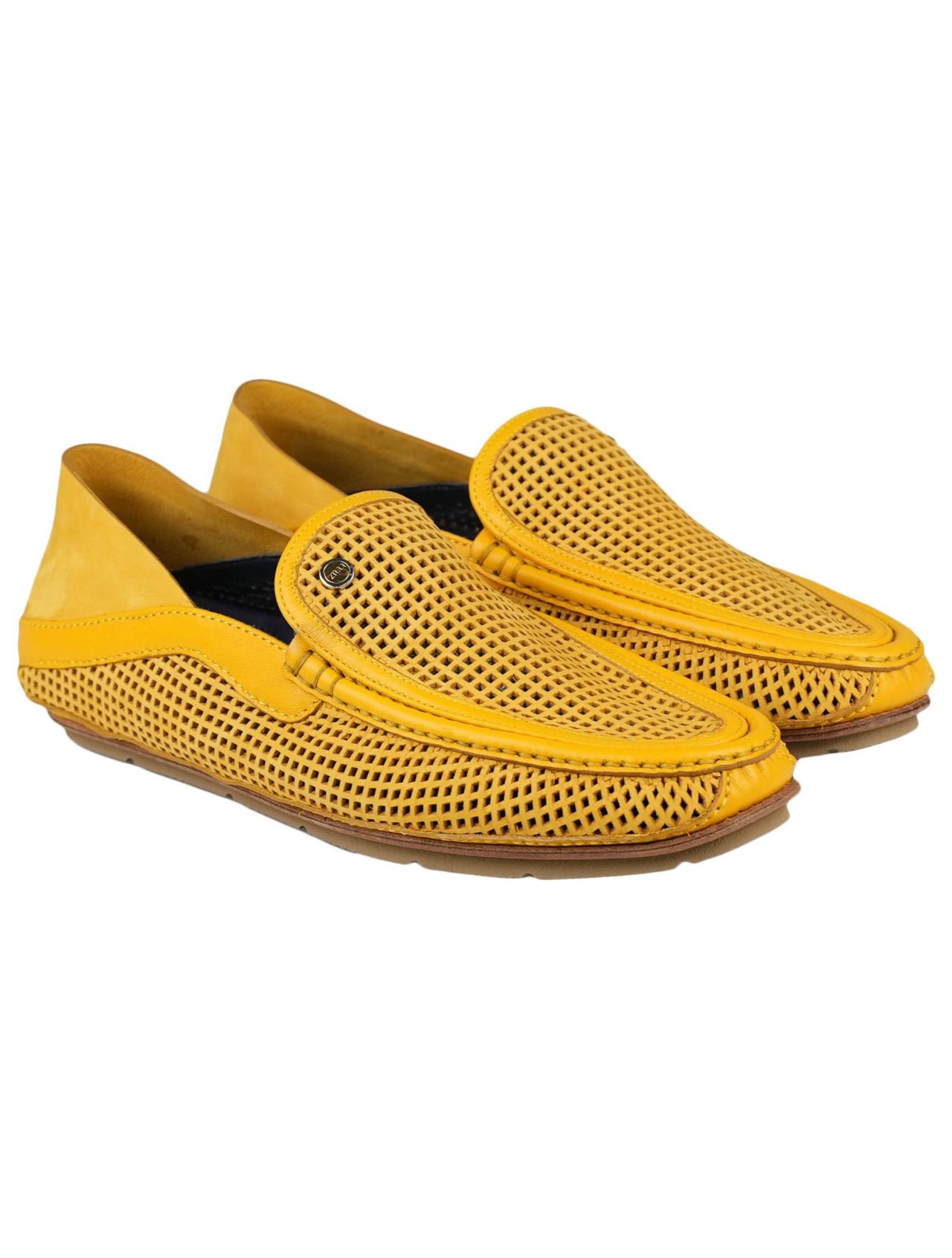 Yellow 2025 leather loafers